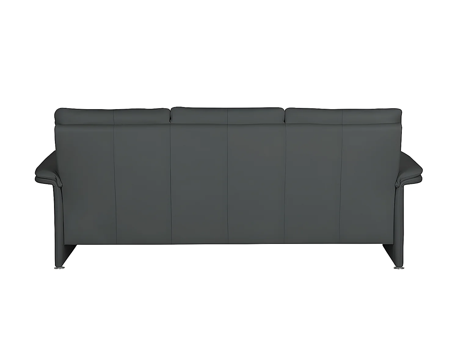 Canapé 3 places en 100% tout cuir italien vachette COMO, gris foncé