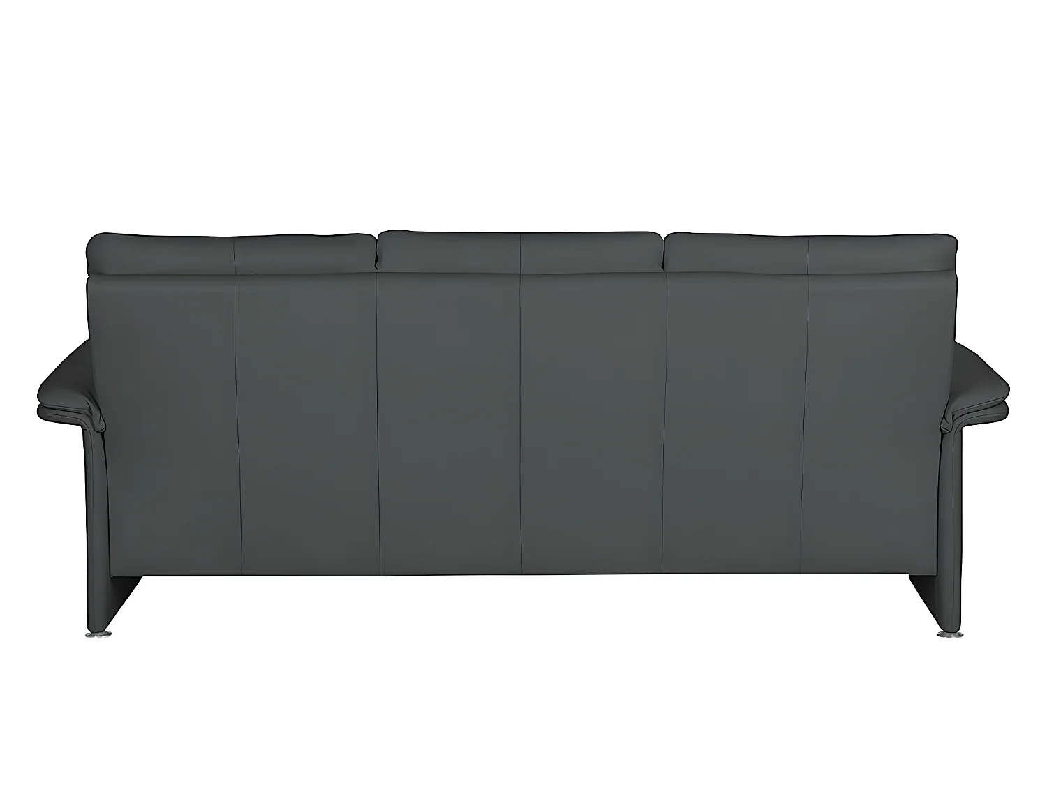 Canapé 3 places en 100% tout cuir italien vachette COMO, gris foncé