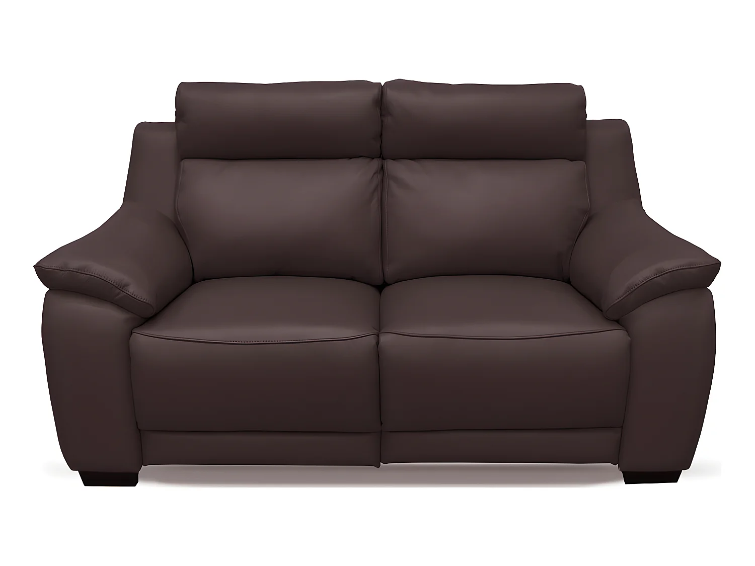 2-zitsbank van dik luxe Italiaans leer met 2 elektrische relaxfuncties