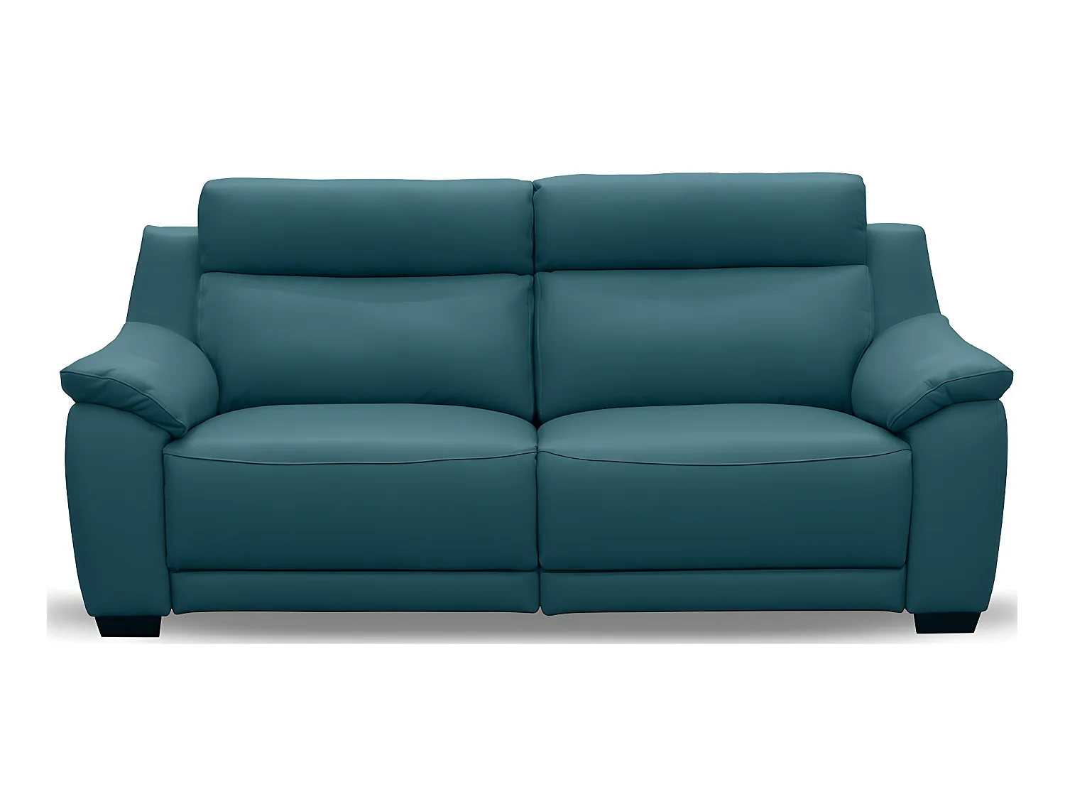 Canapé 3 places avec 2 relax en 100% tout cuir épais luxe italien  - 2 relax électriques,  Turquoise. BERN