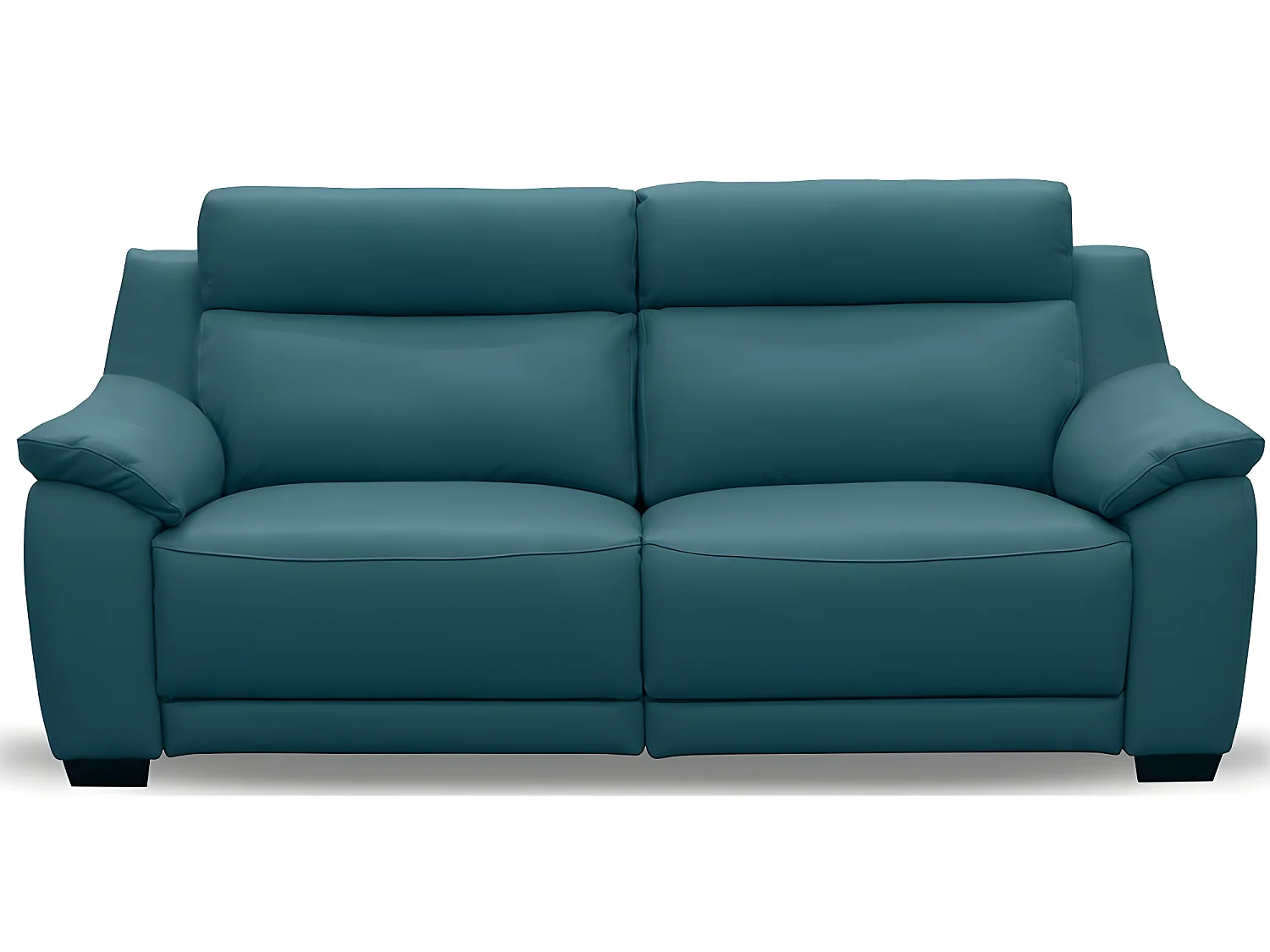 Canapé 3 places avec 2 relax en 100% tout cuir épais luxe italien  - 2 relax électriques,  Turquoise. BERN