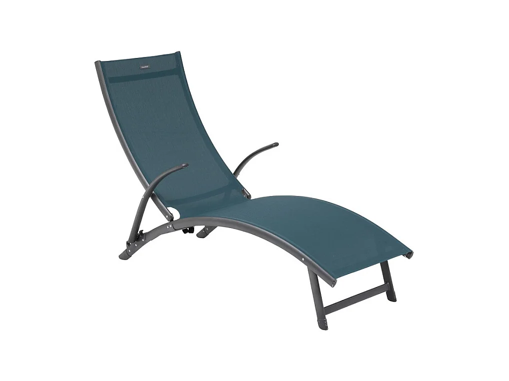 Transat Samba pliable bleu canard/graphite Hespéride