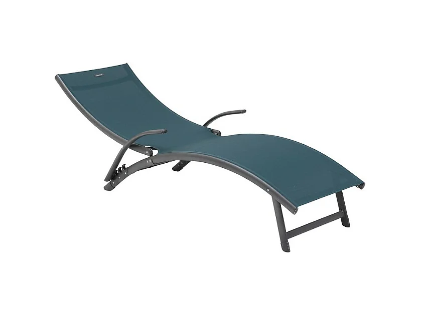 Transat Samba pliable bleu canard/graphite Hespéride