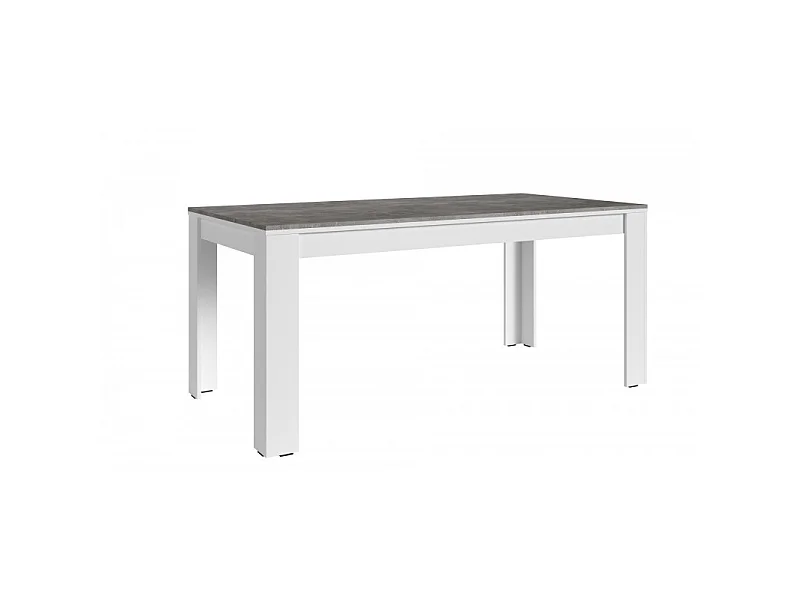 Table à manger 180cm blanc et gris béton Gent - Gris clair