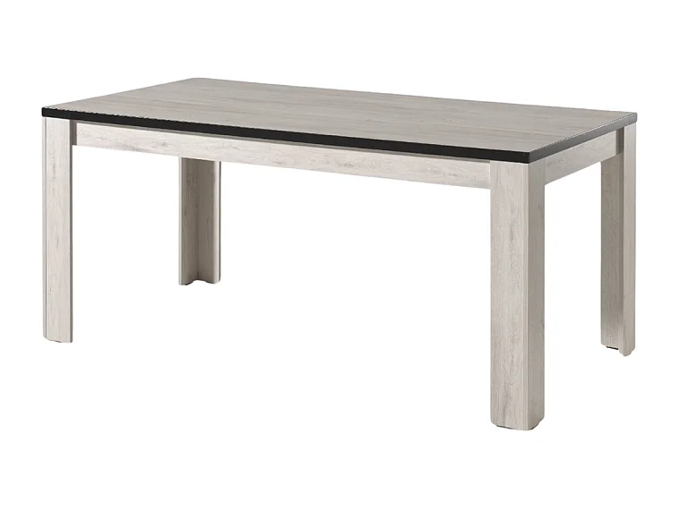 Table à manger 160 x 90 cm bois blanchi Elba