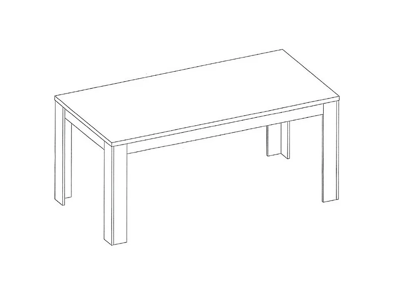 Table à manger 160 x 90 cm bois blanchi Elba