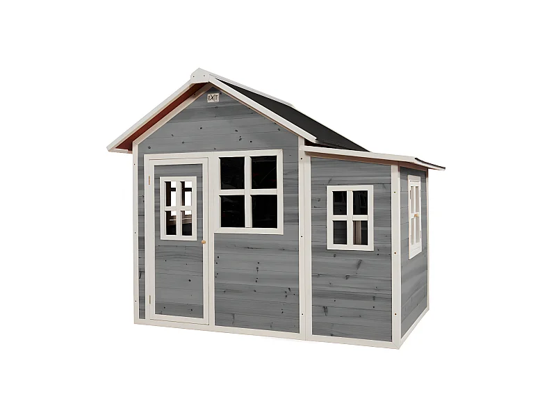 Maisonnette en bois pour enfants Loft 150 Gris - Exit Toys