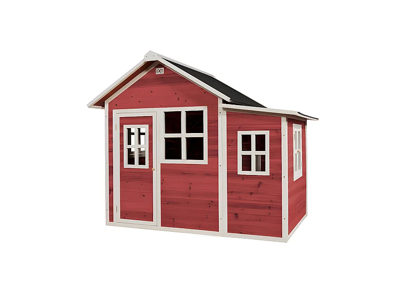 Maisonnette en bois pour enfants Loft 150 Rouge - Exit Toys