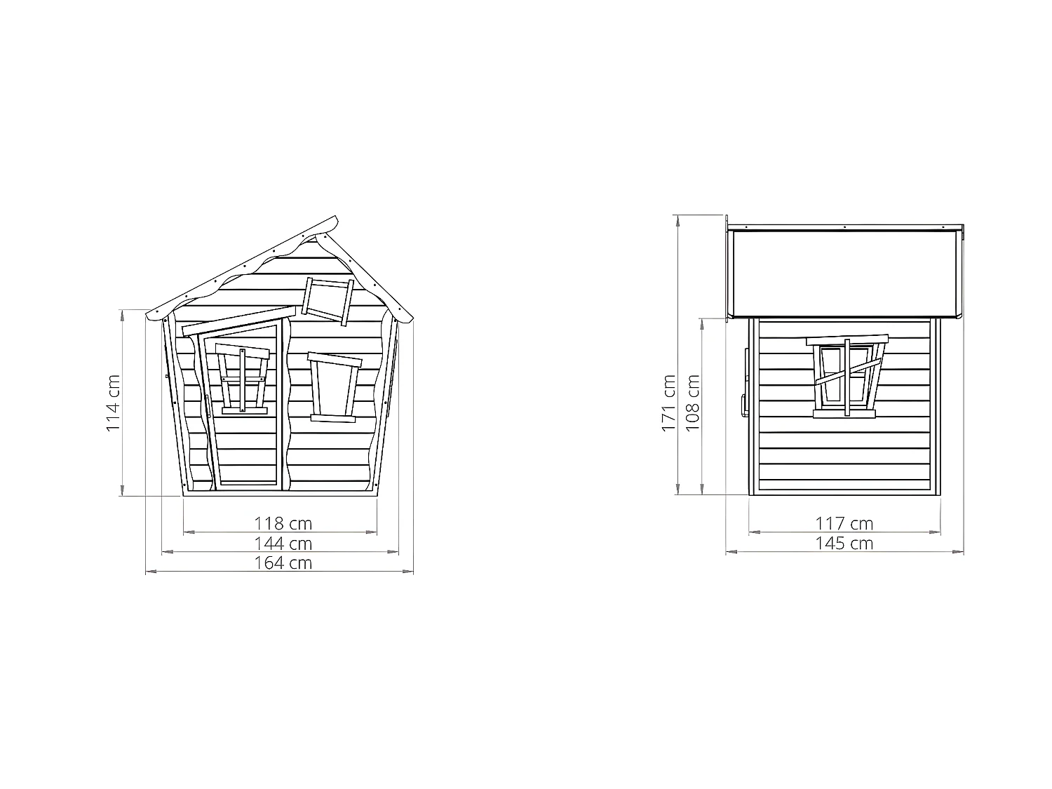 Maisonnette en bois pour enfants Crooky 100 - Exit Toys