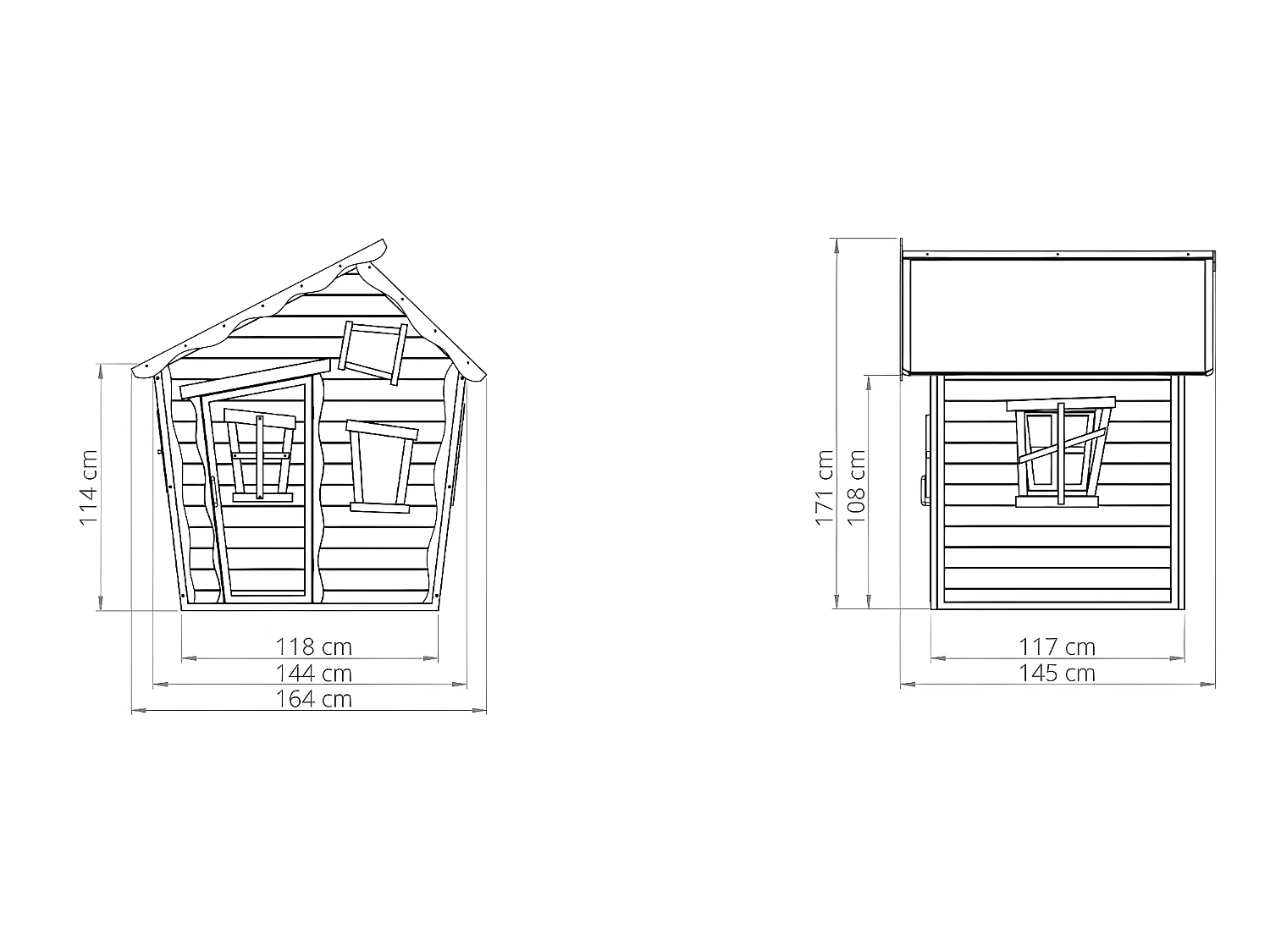 Maisonnette en bois pour enfants Crooky 100 - Exit Toys