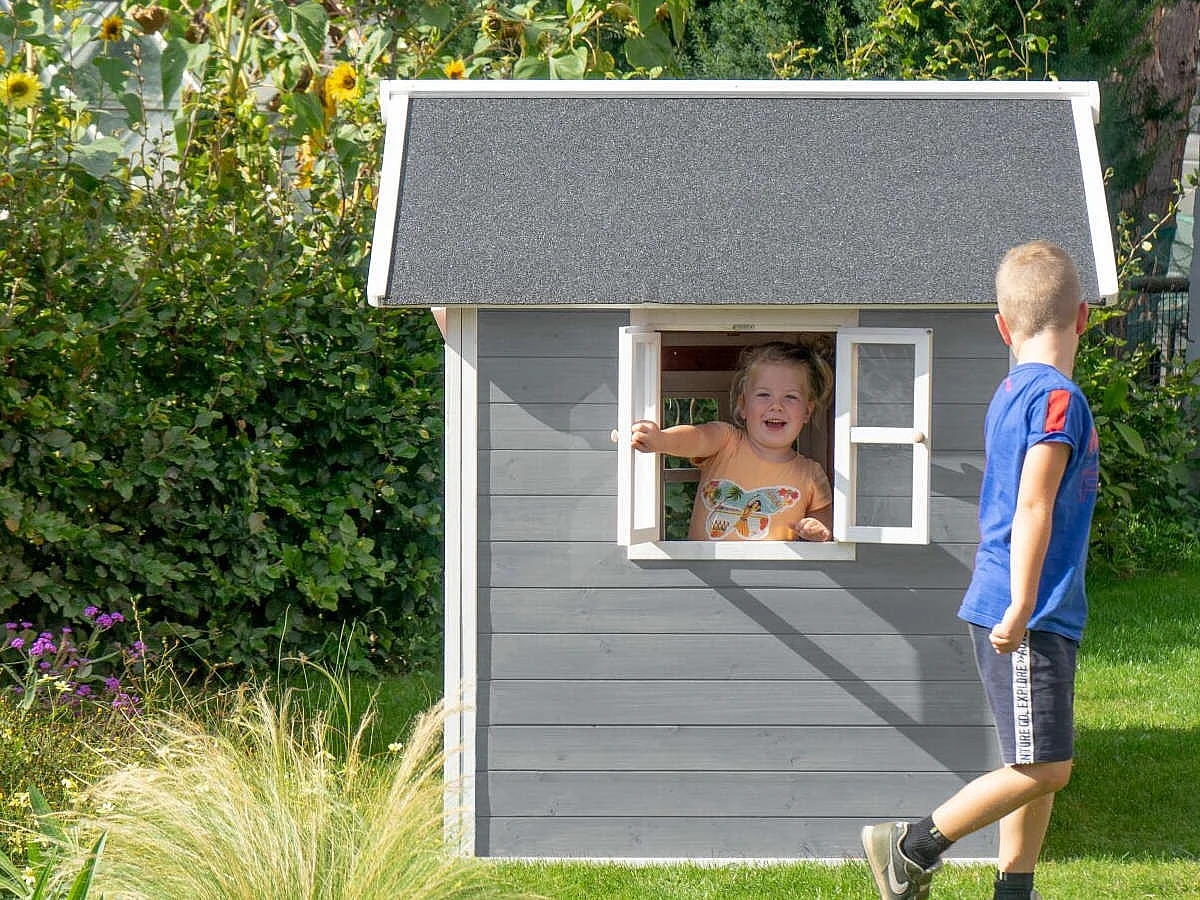 Maisonnette en bois pour enfants Loft 100 Gris - Exit Toys