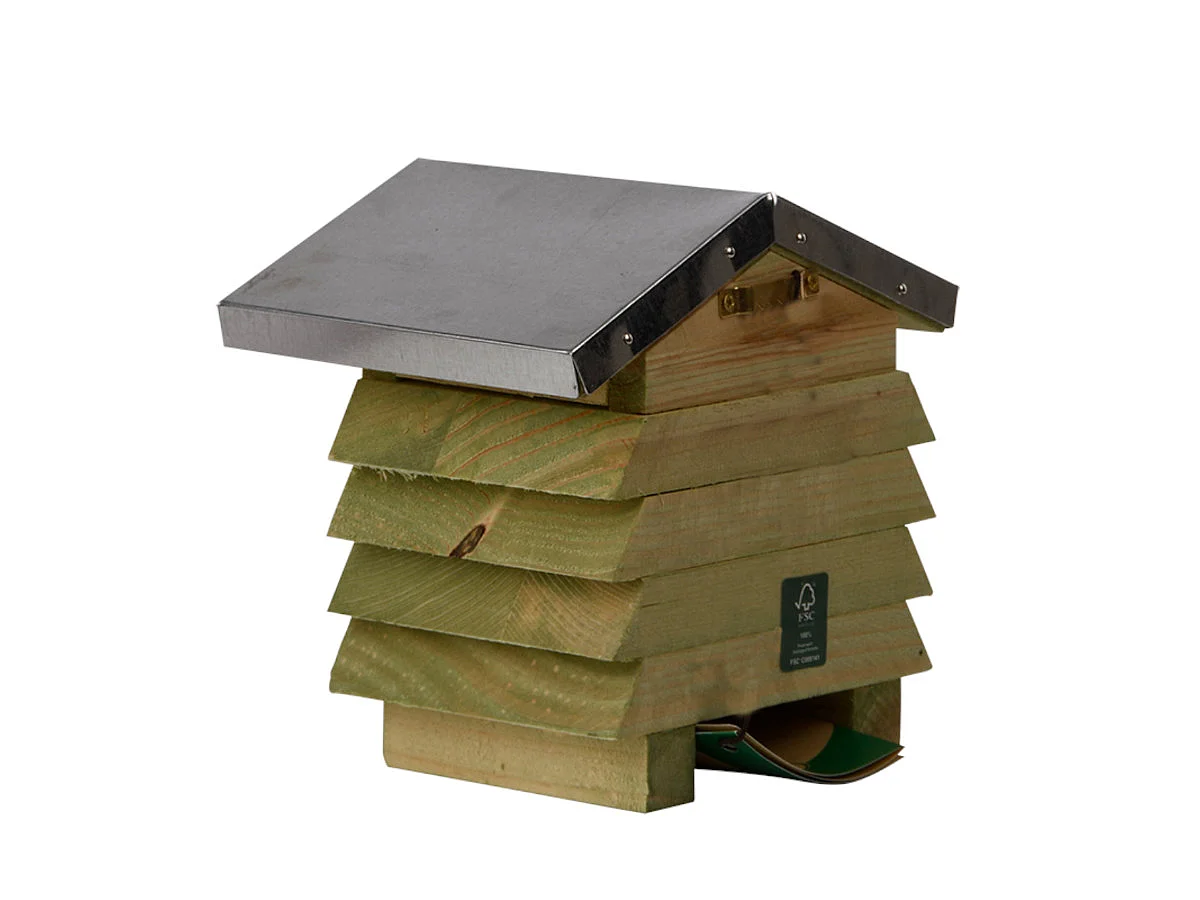 Casa de abejas de madera y zinc