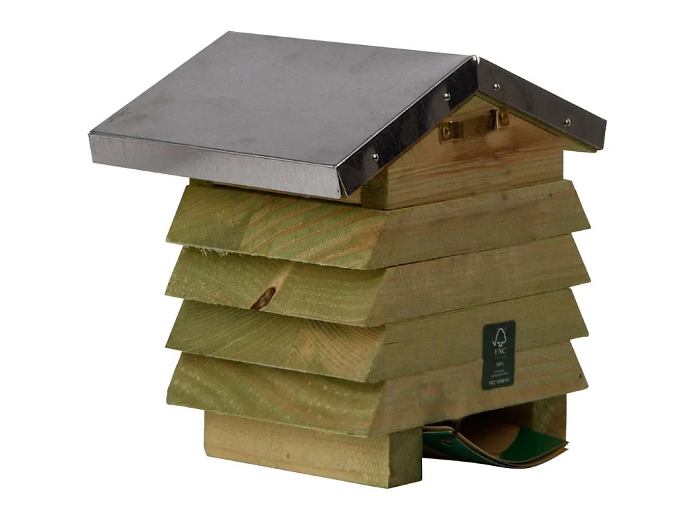 Casa de abejas de madera y zinc