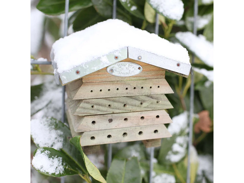 Casa de abejas de madera y zinc