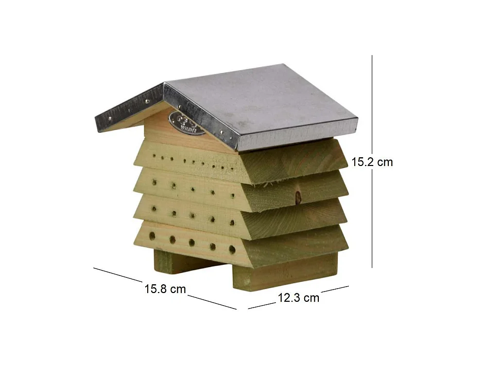 Casa de abejas de madera y zinc