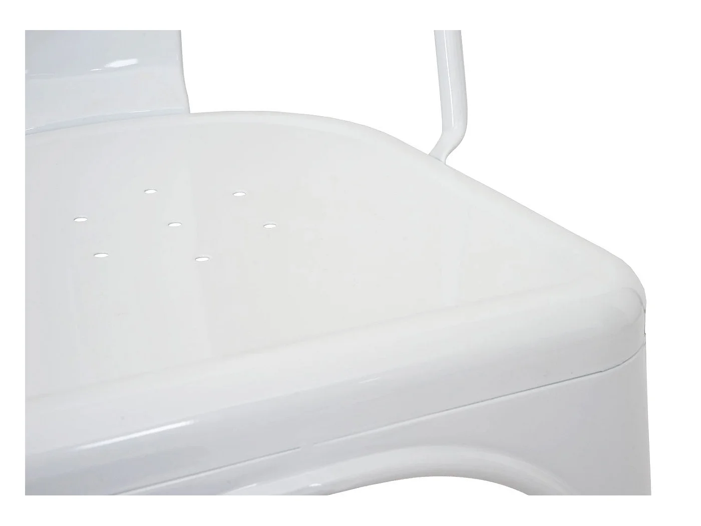 4x chaises de salle à manger cuisine bistro design industriel en métal blanc empilable 04_0000546