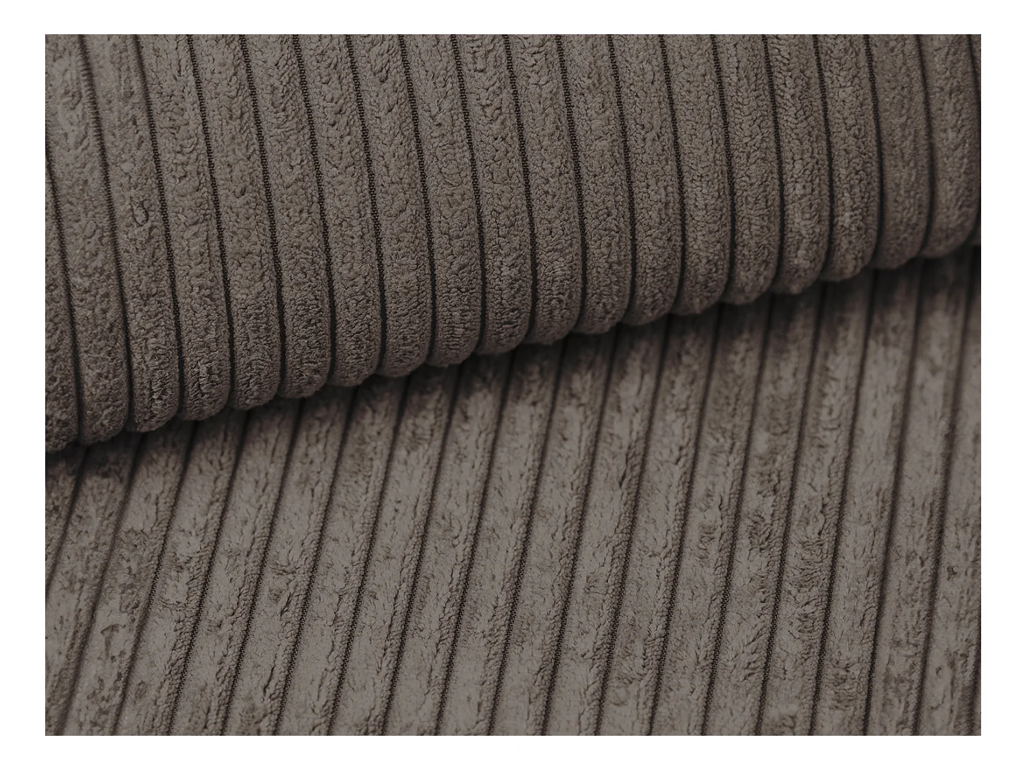 Sofá de 3 lugares convertível em veludo canelado taupe - TILIA