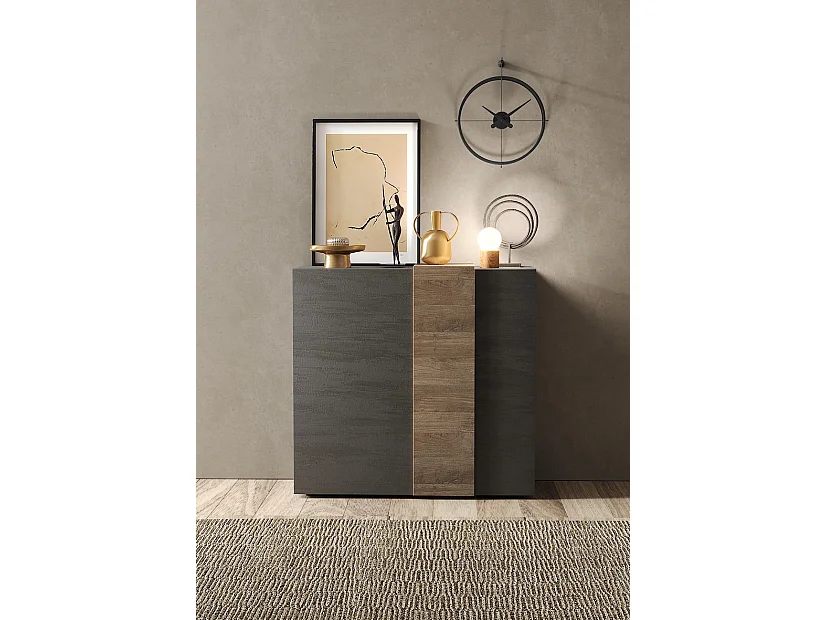 Buffet haut 2 portes VENUS Titan-Mercury 121x114x44 cm