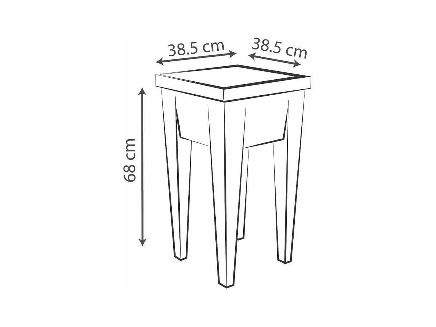 Carré potager Veg'Table urban 23 L anthracite - EDA