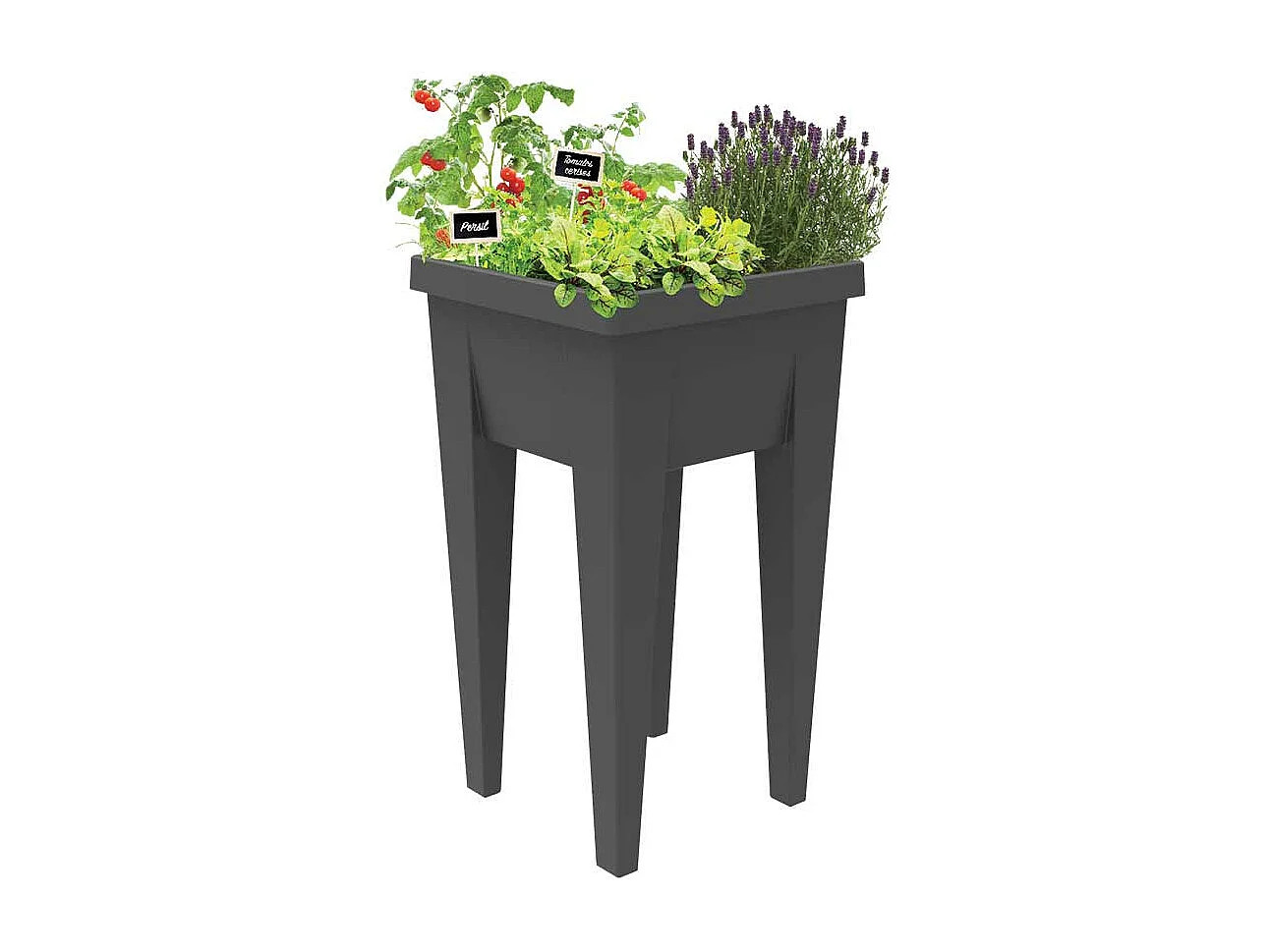 Carré potager Veg'Table urban 23 L anthracite - EDA
