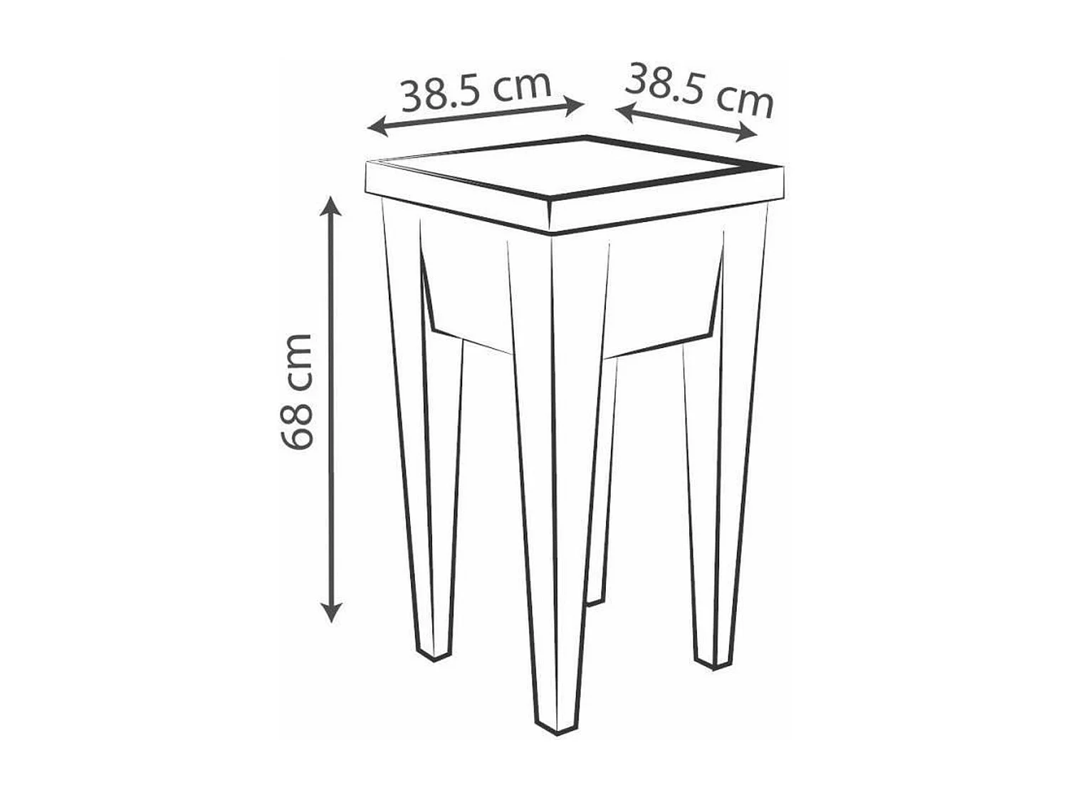 Carré potager Veg'Table urban 23 L anthracite - EDA