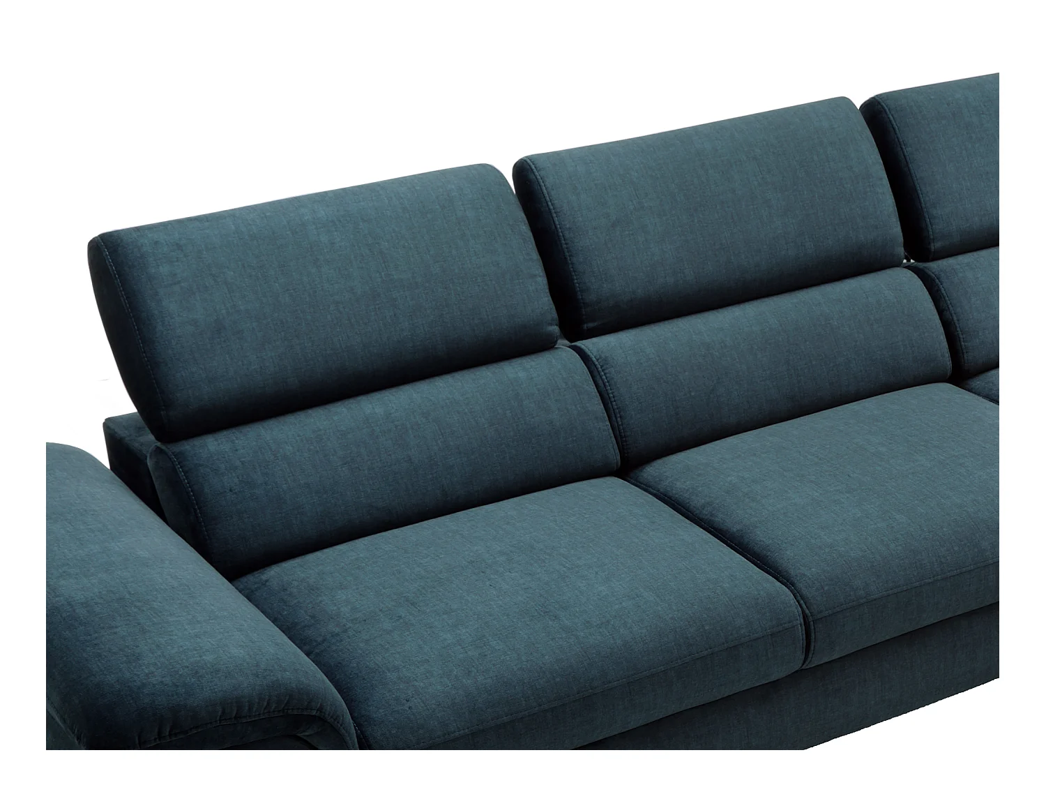 Sofa-højre-hjørnesofa sovesofa i mørkeblå velour hjørnesofa SEPINA fra Pascal Morabito