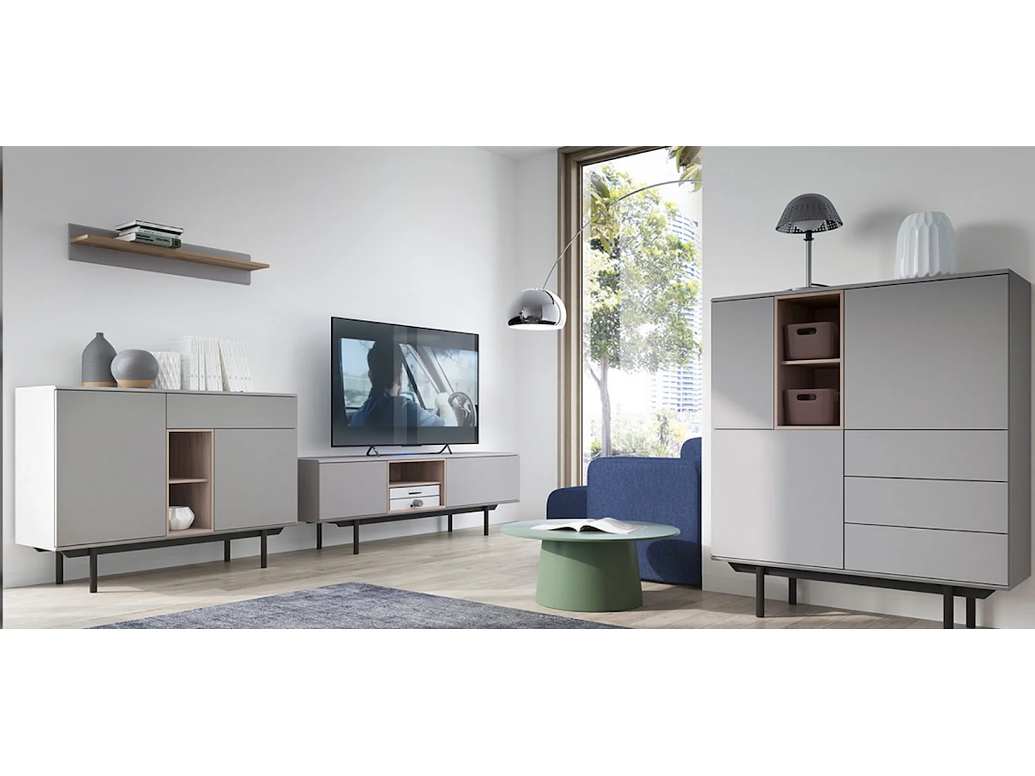 Buffet INOX gris 125 x 89 cm