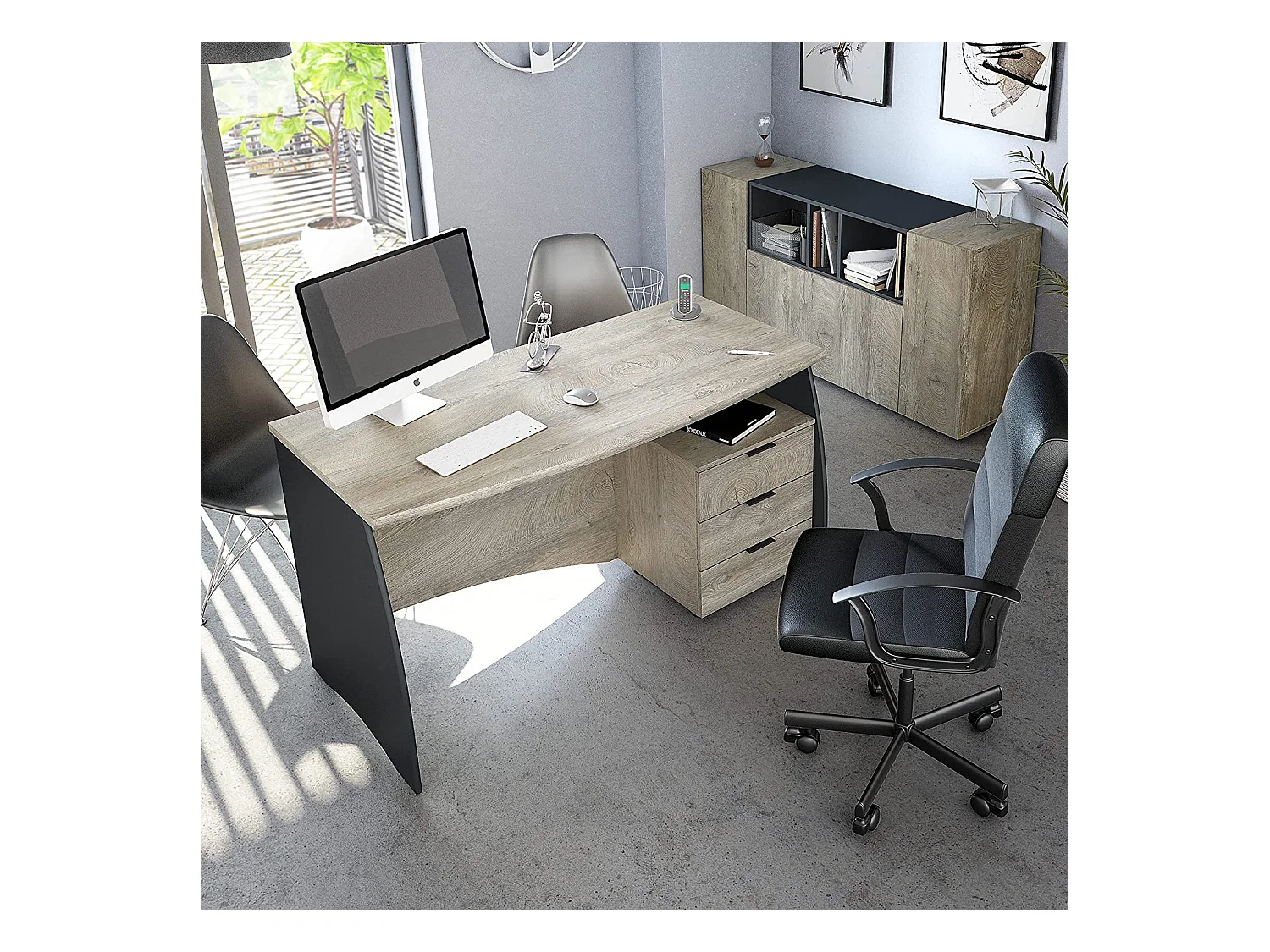 Buffetkast met 3 deuren en 3 niches - L150 cm - Tamiko