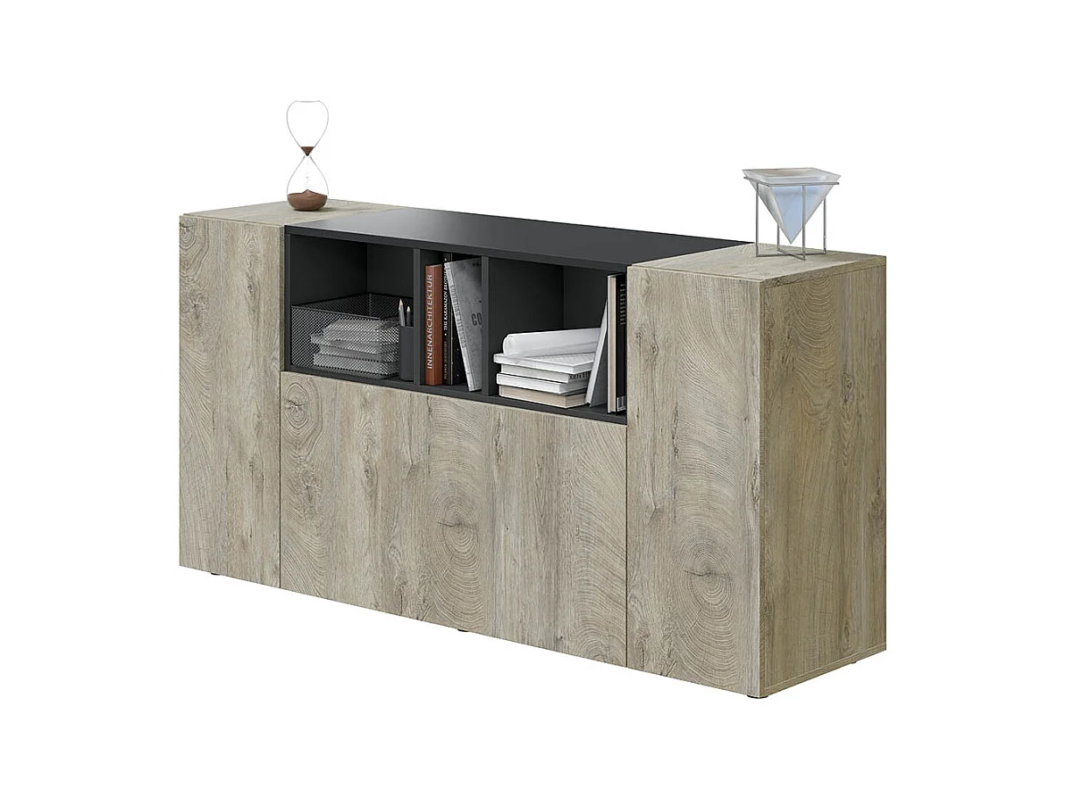 Buffetkast met 3 deuren en 3 niches - L150 cm - Tamiko