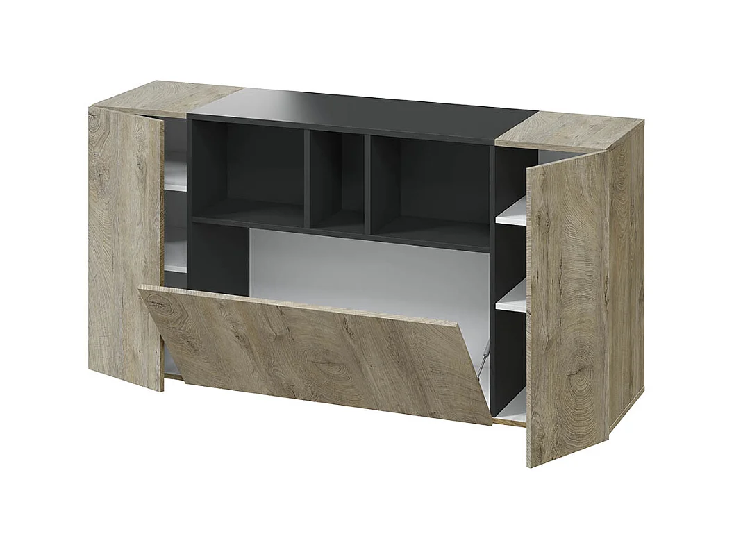 Buffetkast met 3 deuren en 3 niches - L150 cm - Tamiko