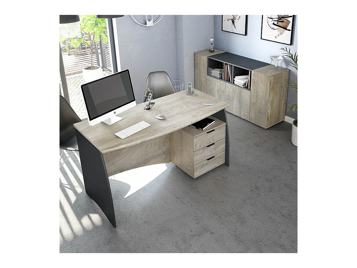 Buffetkast met 3 deuren en 3 niches - L150 cm - Tamiko