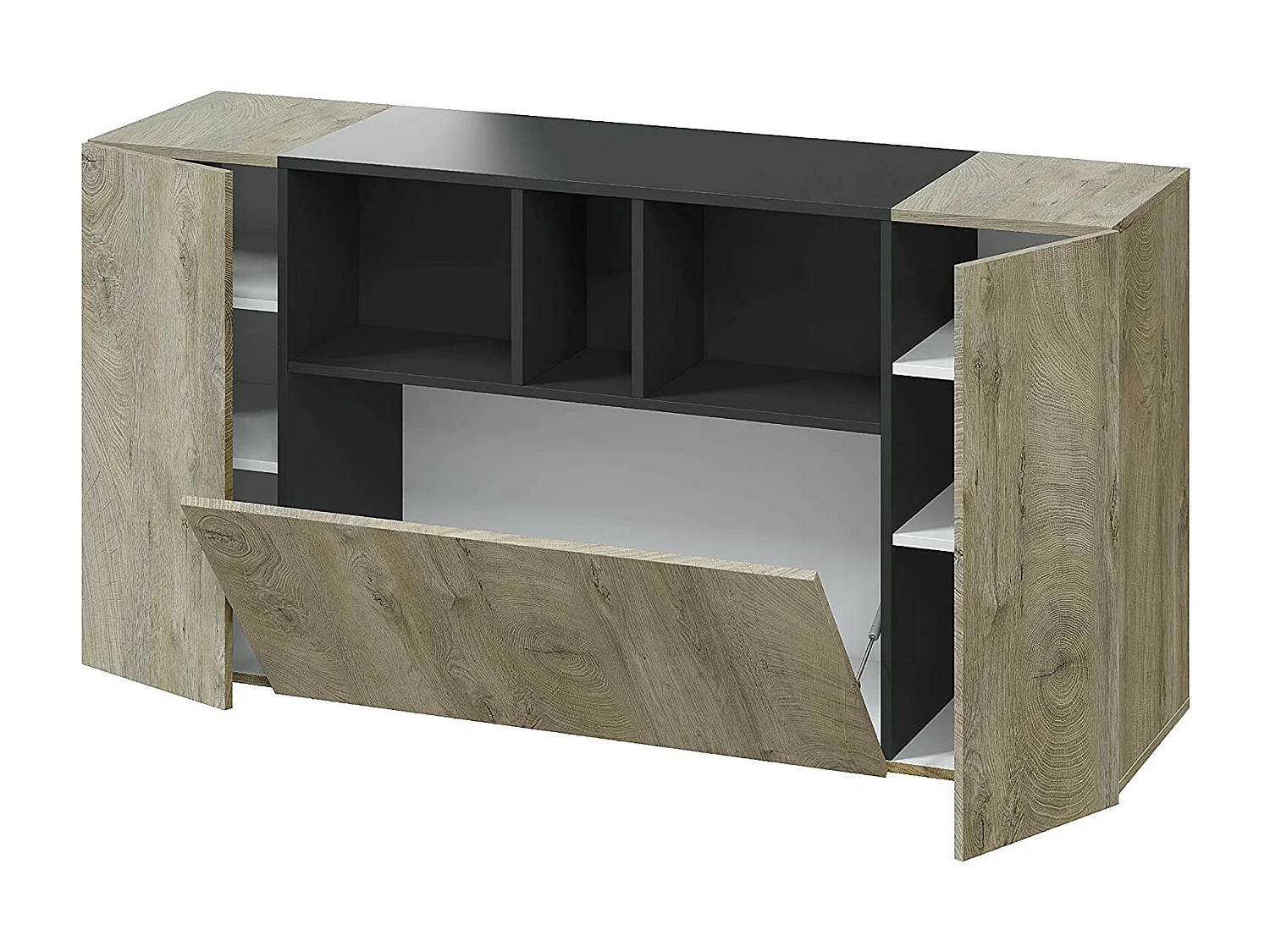 Buffet con 3 porte e 3 scomparti - L150 cm - Tamiko