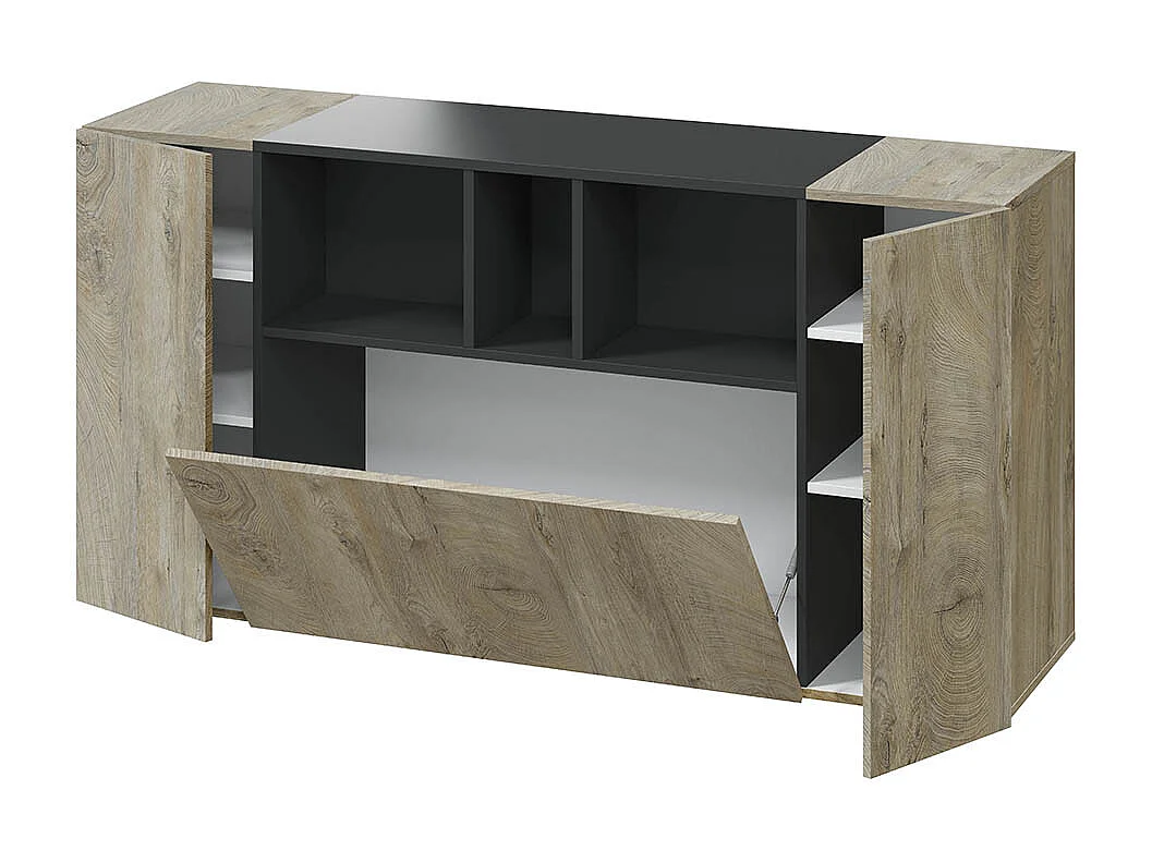 Buffet con 3 porte e 3 scomparti - L150 cm - Tamiko