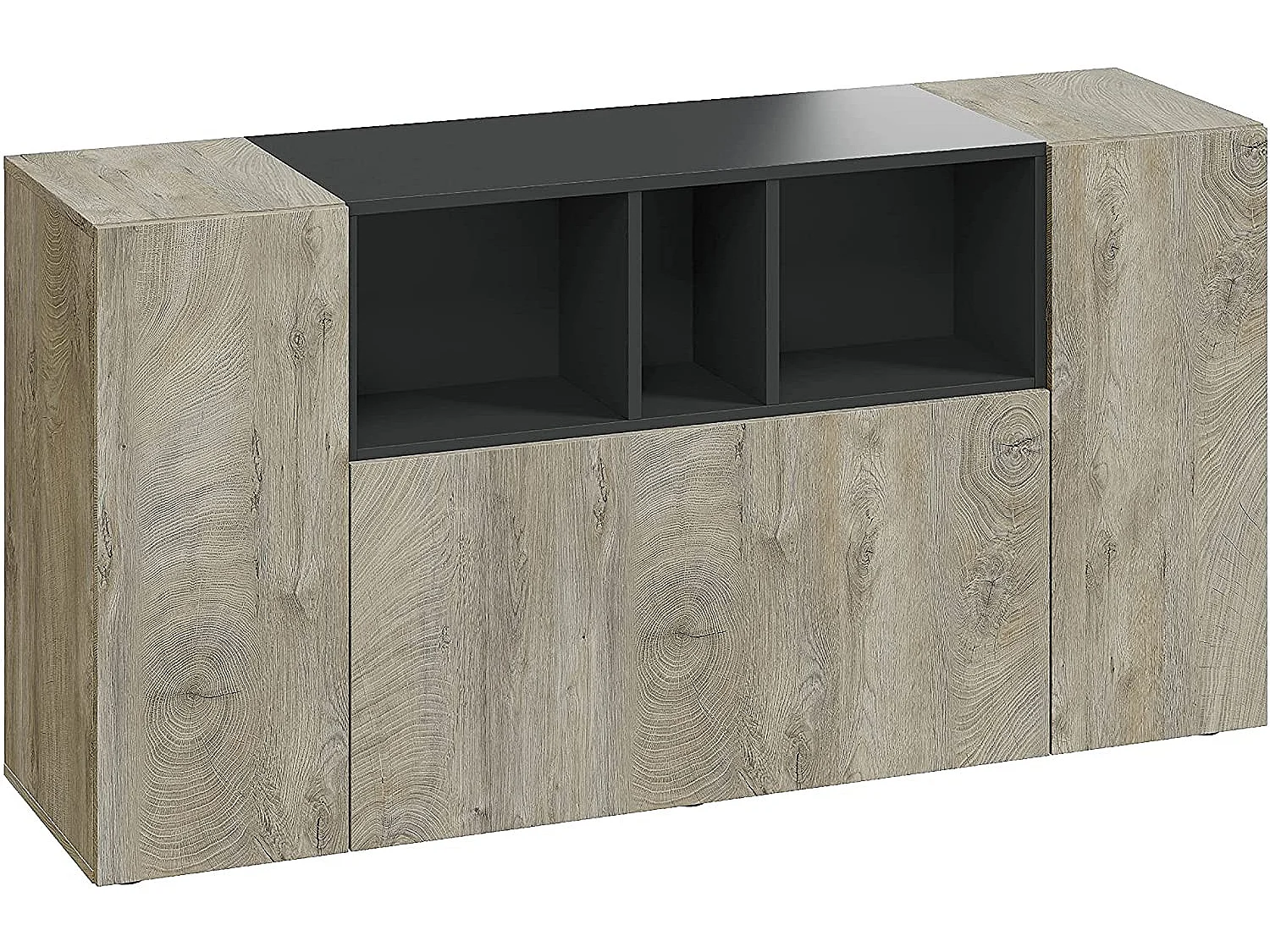 Sideboard mit 3 Türen, davon 1 Flügeltür und 3 Nischen Tamiko - L150cm