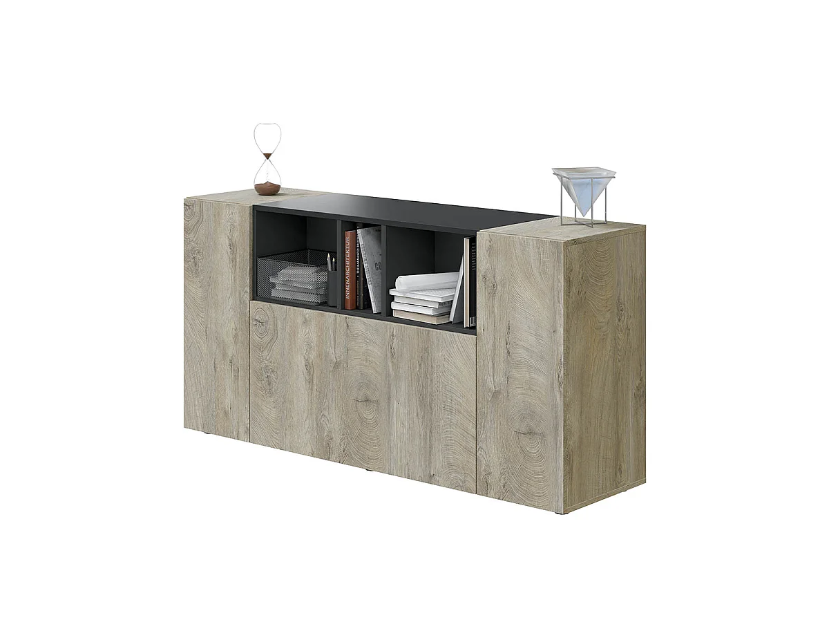 Sideboard mit 3 Türen, davon 1 Flügeltür und 3 Nischen Tamiko - L150cm