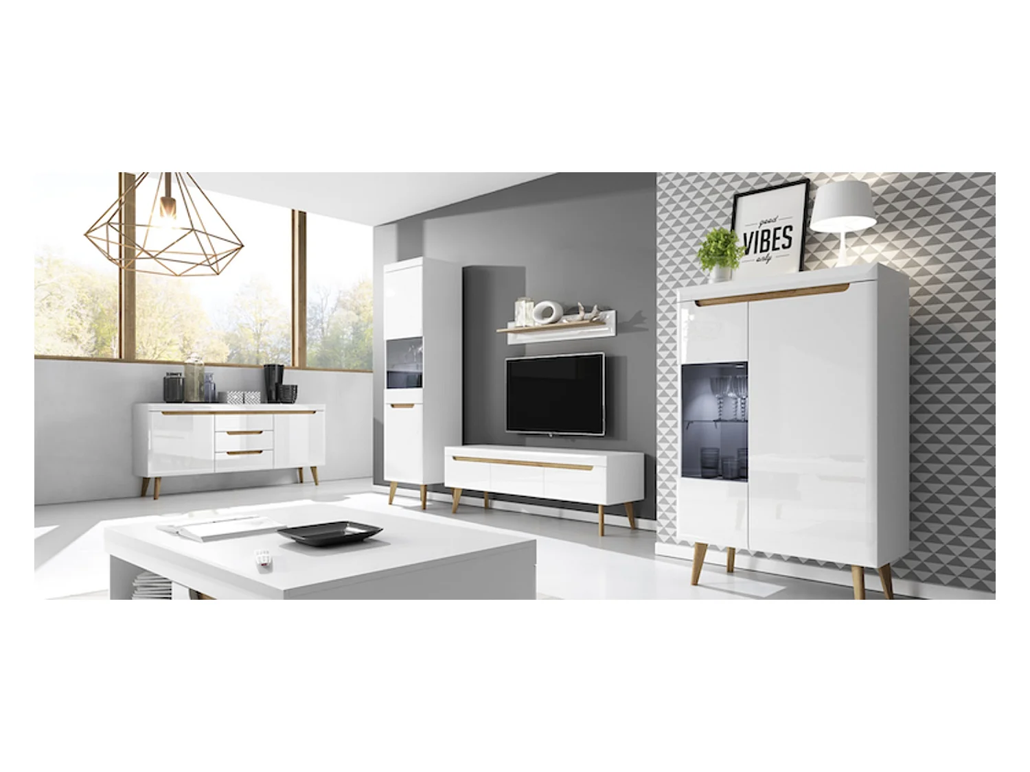 Buffet NORDI 160 cm blanc