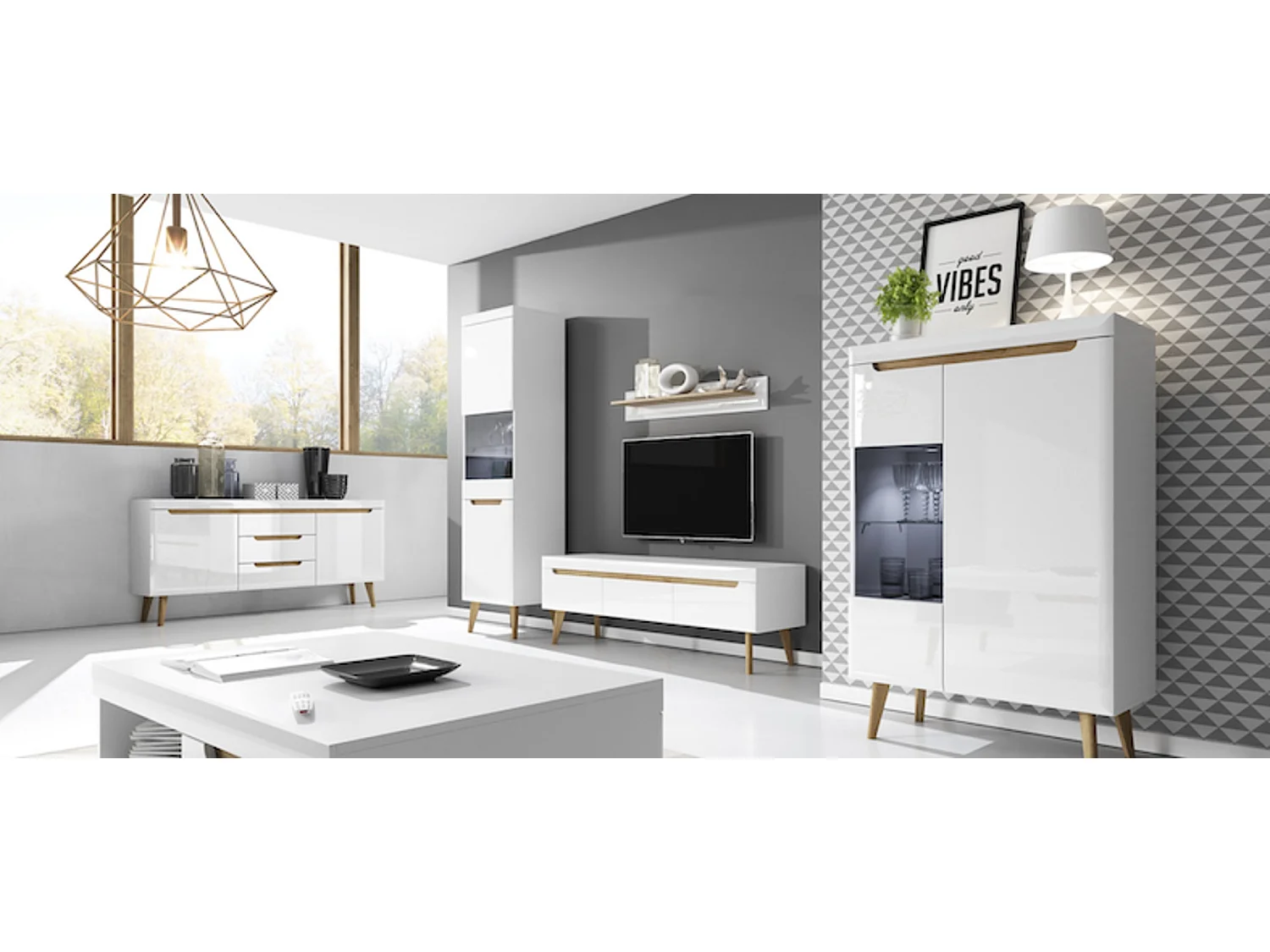 Buffet NORDI 160 cm blanc