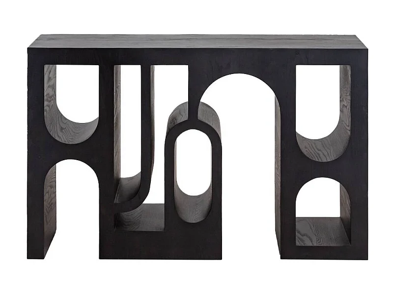 Consola de roble negro Octave con gran espacio de almacenamiento