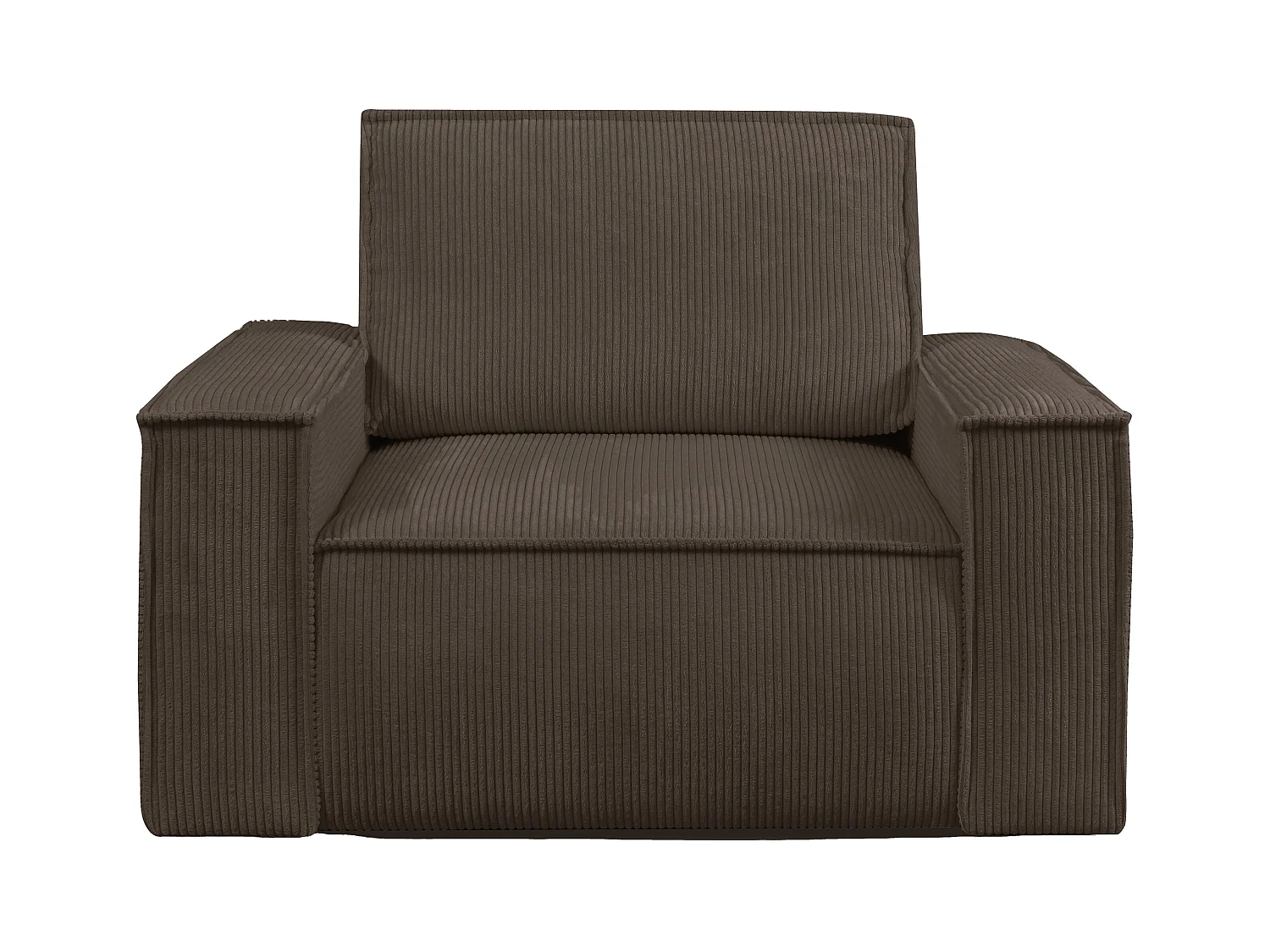 Poltrona in Velluto a coste Marrone - AMELIA