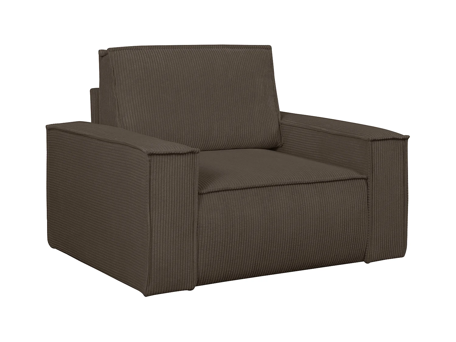 Poltrona in Velluto a coste Marrone - AMELIA