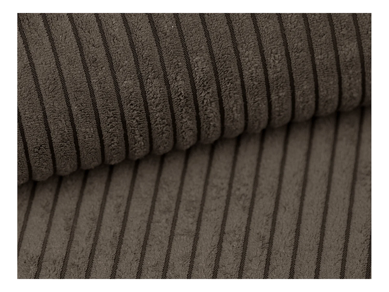 Poltrona in Velluto a coste Marrone - AMELIA