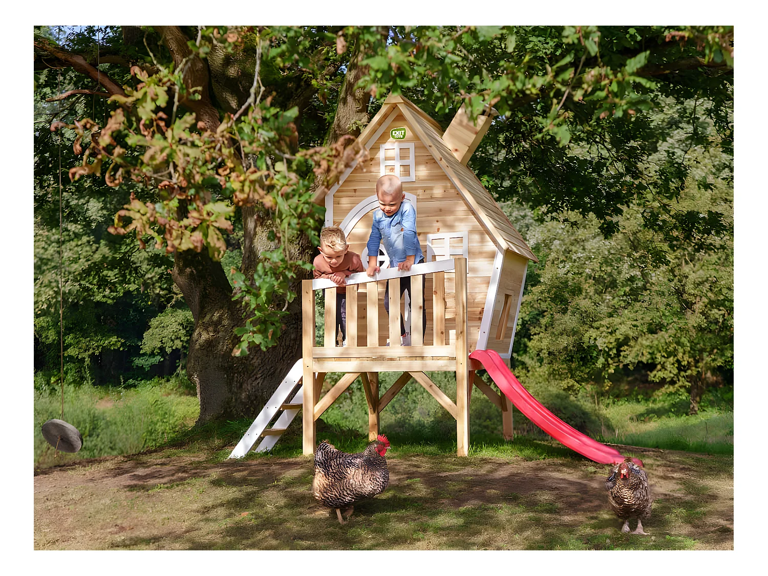 Maisonnette en bois pour enfants Fantasia 300 Naturel - Exit Toys
