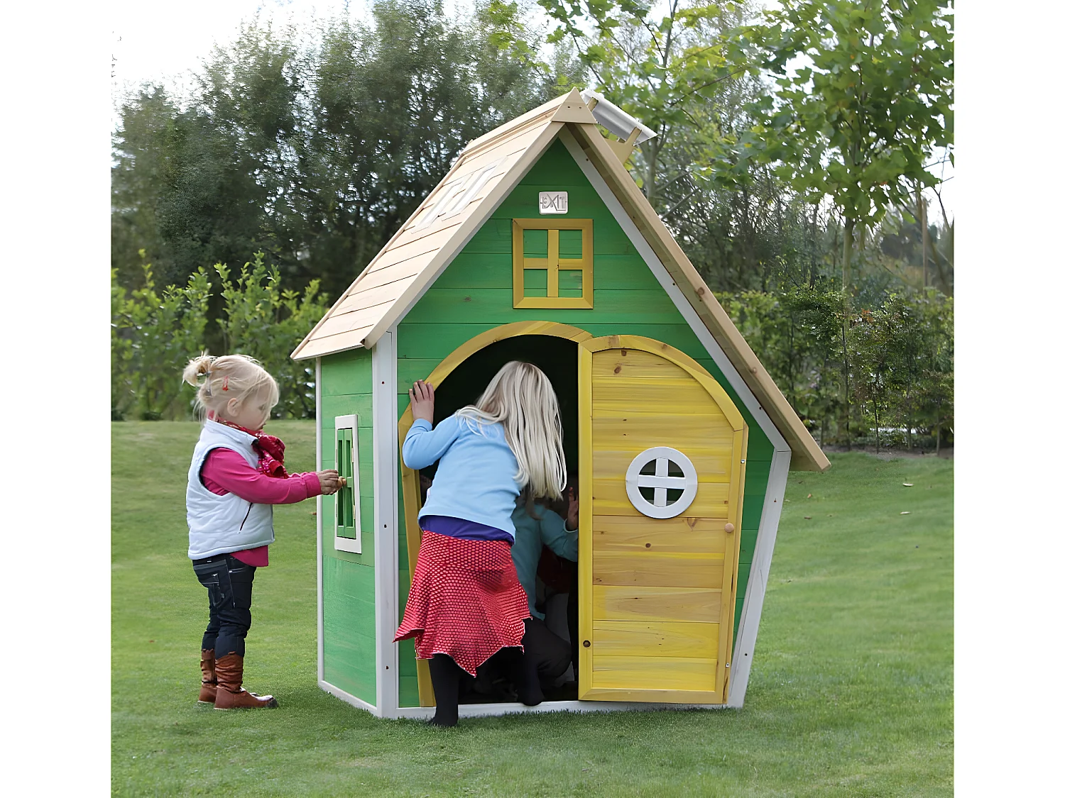 Maisonnette en bois pour enfants Fantasia 100 Vert - Exit Toys