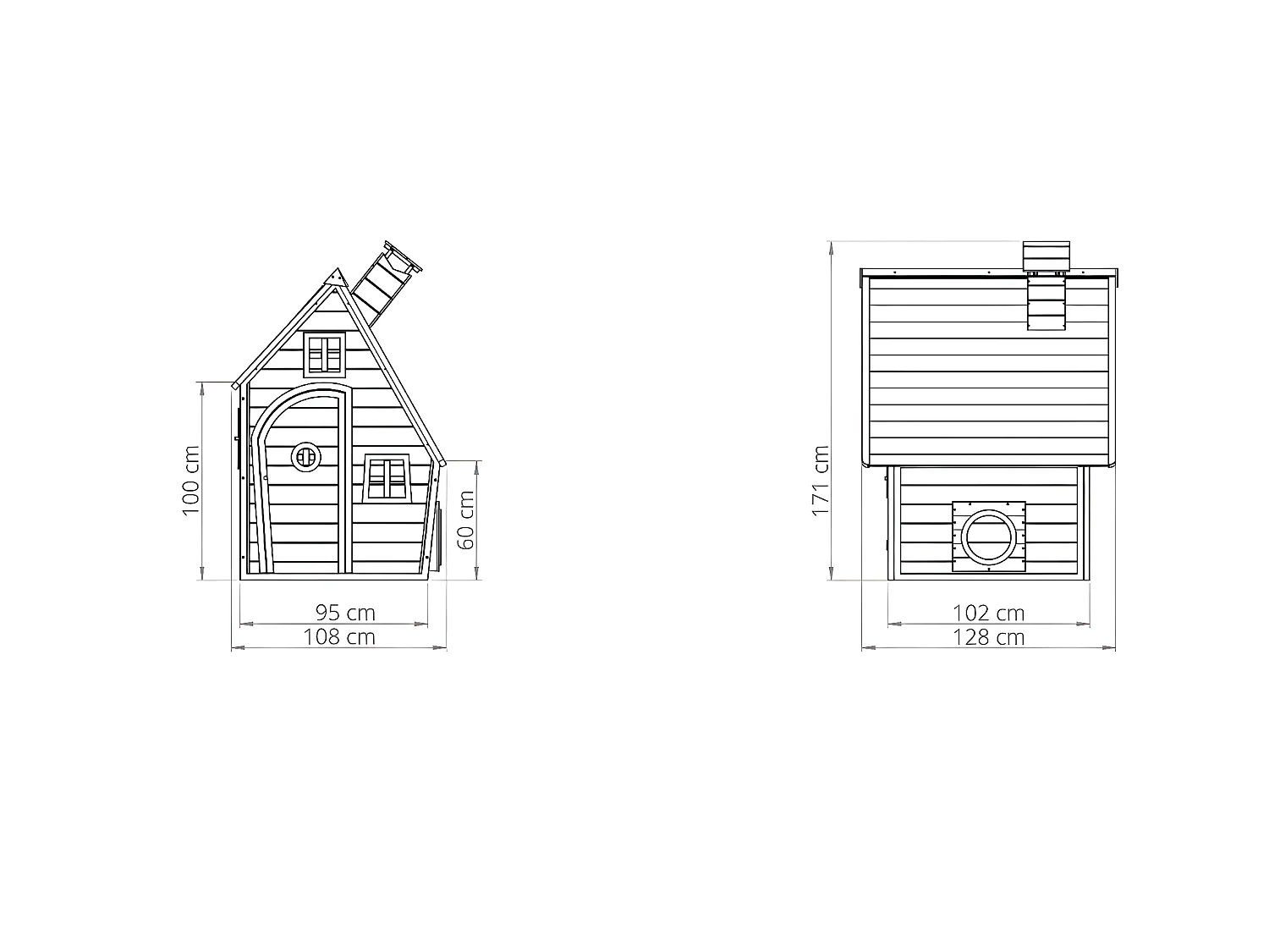 Maisonnette en bois pour enfants Fantasia 100 Naturel - Exit Toys
