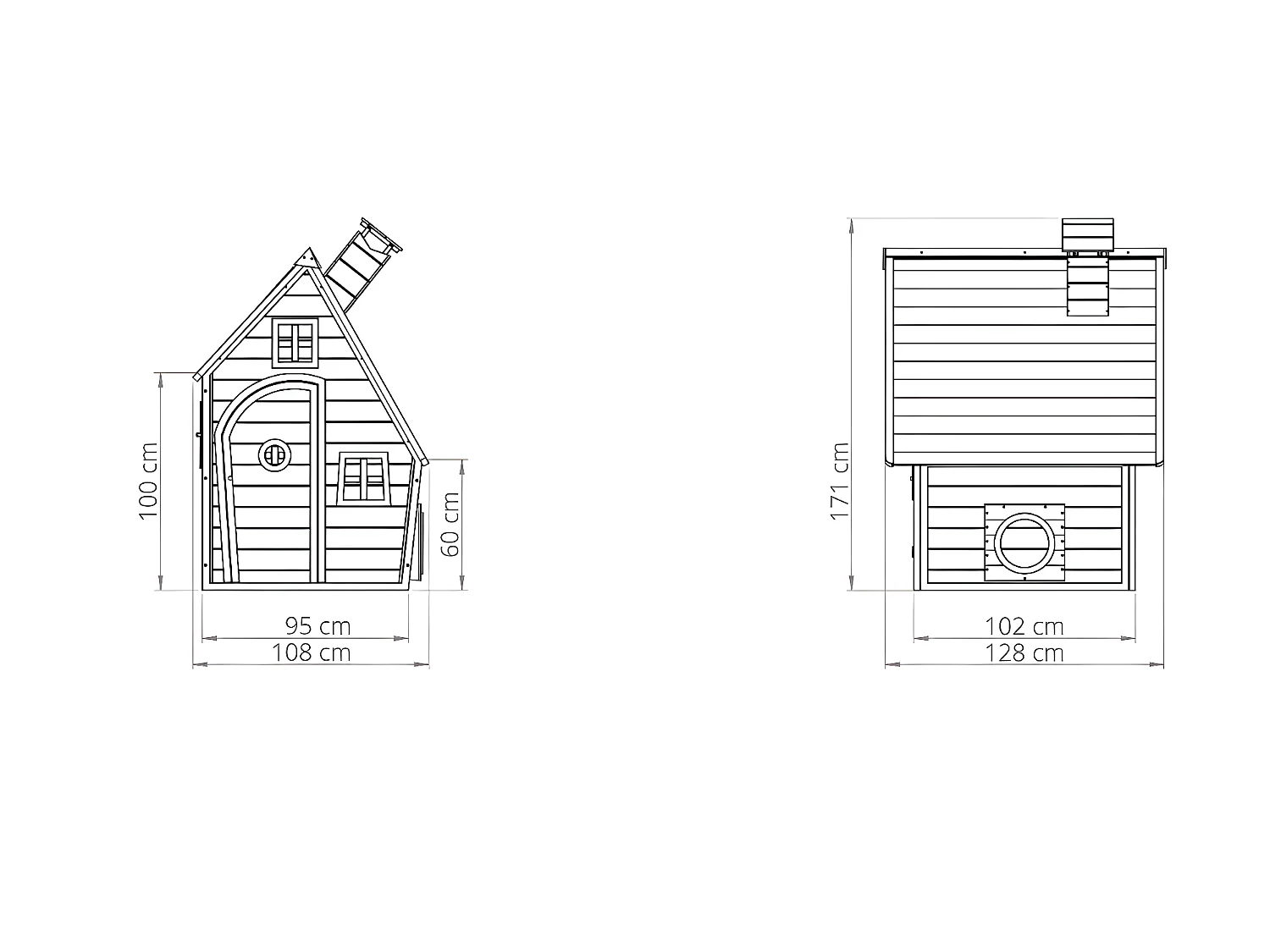 Maisonnette en bois pour enfants Fantasia 100 Naturel - Exit Toys