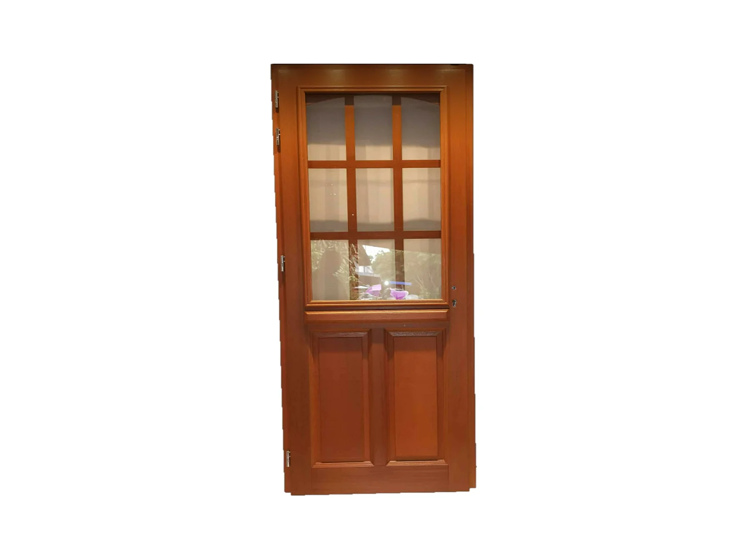 Porte d'entree Bois vitree, Agatha, H,215xl,90  p, droit Cote Tableau