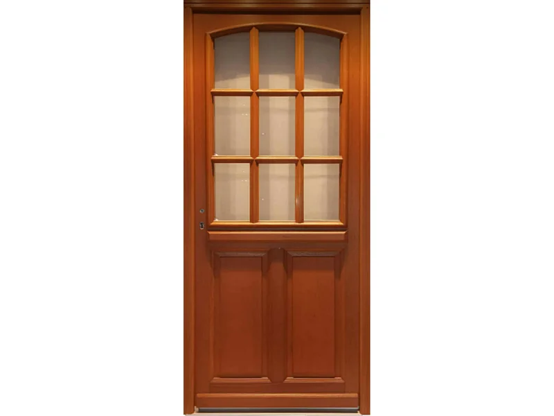 Porte d'entree Bois vitree, Agatha, H,215xl,90  p, droit Cote Tableau