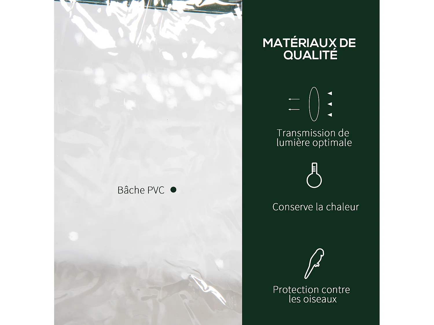 Serre de jardin balcon étagère serre 3 niveaux dim. 69L x 49l x 125H cm métal thermolaqué vert PVC haute densité transparent