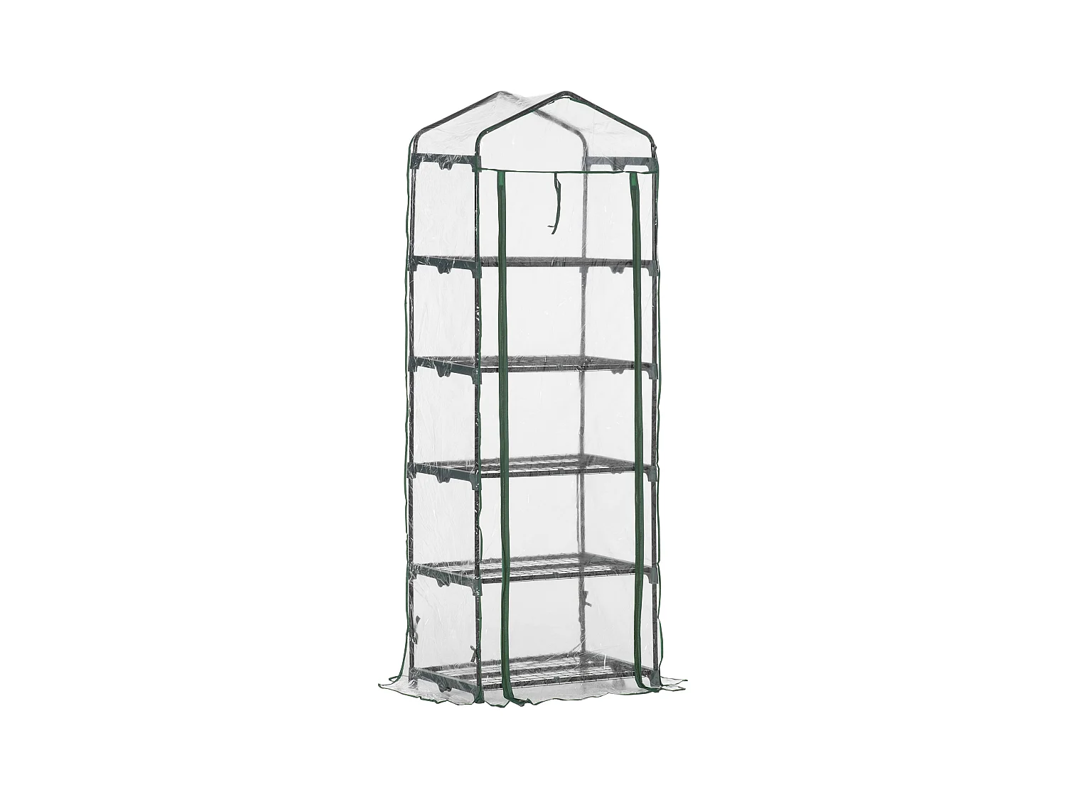 Serre de jardin balcon étagère serre 5 niveaux 0,69L x 0,49l x 1,93H m acier galvanisé bâche amovible PVC vert