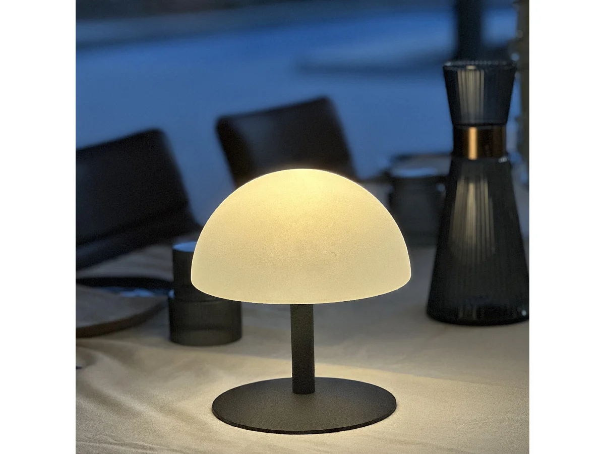 Lampe de table sans fil NEPTUNE Gris Plastique H20cm